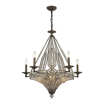 Jausten Ten Light Chandelier in Antique Bronze (45|11785/5+5)