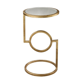 Mirrored Top Accent Table in Antique Gold Leaf (45|114-108)