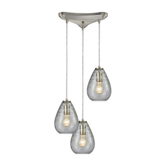 Lagoon Three Light Pendant in Satin Nickel (45|10760/3)