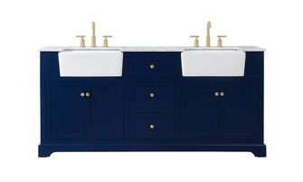 Franklin Double Bathroom Vanity in Blue (173|VF60272DBL)
