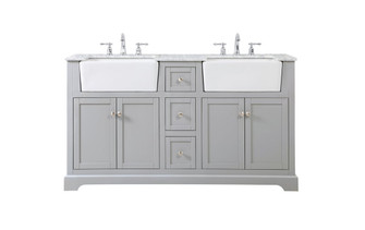 Franklin Double Bathroom Vanity in Grey (173|VF60260DGR)