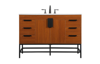 Eugene Single Bathroom Vanity in Teak (173|VF488W48MTK)