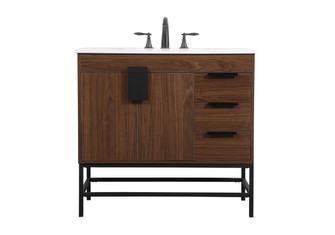 Eugene Single Bathroom Vanity in Walnut (173|VF48836MWT)