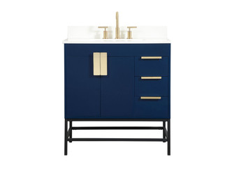 Eugene Single Bathroom Vanity in Blue (173|VF48832MBL-BS)