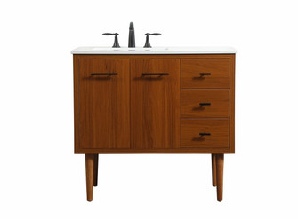 Cyrus Single Bathroom Vanity in Teak (173|VF48036MTK)