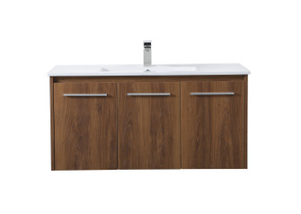 Rasina Single Bathroom Floating Vanity in Walnut Brown (173|VF44040WB)