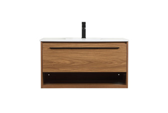 Roman Single Bathroom Vanity in Walnut Brown (173|VF43536WB)