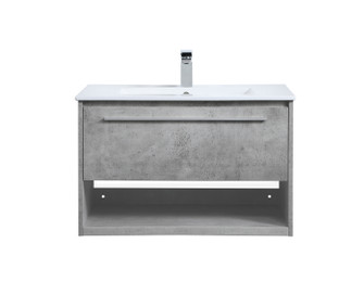 Kasper Single Bathroom Floating Vanity in Concrete Grey (173|VF43030CG)