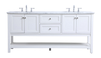 Metropolis Double Sink Bathroom Vanity Set in White (173|VF27072WH)