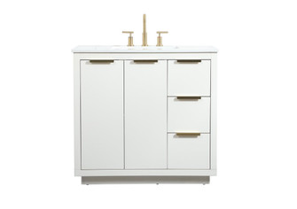 Blake Vanity Sink Set in White (173|VF19436WH)