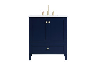 Sommerville Single Bathroom Vanity in Blue (173|VF18030BL)