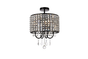 Elise Four Light Flush Mount in black (173|LD712F14BK)