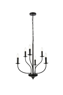 Westley Six Light Pendant in Black (173|LD7046D24BK)