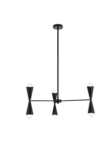 Cade Six Light Pendant in black (173|LD650D34BK)