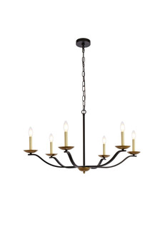 Trey Six Light Pendant in black (173|LD641D36BRK)