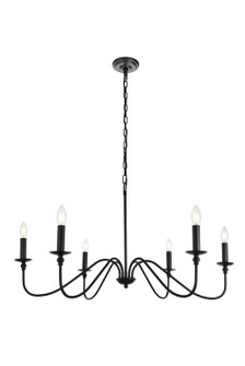 Rohan Six Light Chandelier in Matte Black (173|LD5006D36MB)