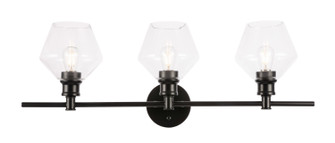 Gene Three Light Wall Sconce in Black And Clear Glass (173|LD2316BK)