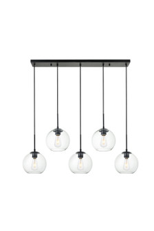 Baxter Five Light Pendant in Black And Clear (173|LD2228BK)