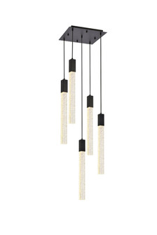 Weston Five Light Pendant in Black (173|2066D16BK)