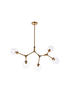 Cavoli Five Light Chandelier in Brass (173|1712D42BR)