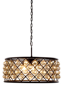 Madison Six Light Chandelier in Matte Black (173|1214D25MB-GT/RC)