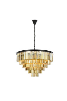 Sydney 33 Light Chandelier in Matte Black (173|1201D44MB-GT/RC)