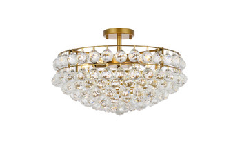 Savannah Five Light Flush Mount in Brass (173|1107F20BR)