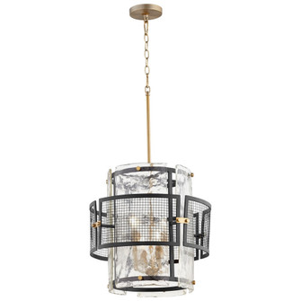 Four Light Chandelier in Noir / Aged Brass (208|11117)