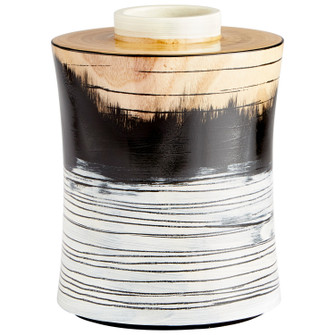 Vase in Black/White/Walnut (208|09868)