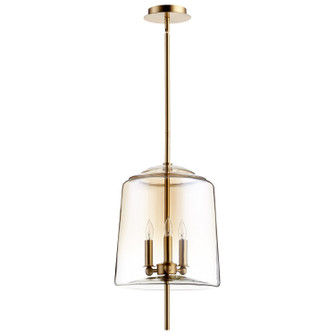 Lusterous Three Light Pendant in Satin Brass (208|07592)