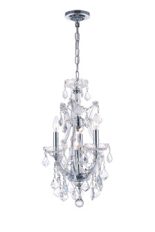 Maria Theresa Four Light Mini Chandelier in Chrome (401|8311P12C-3)