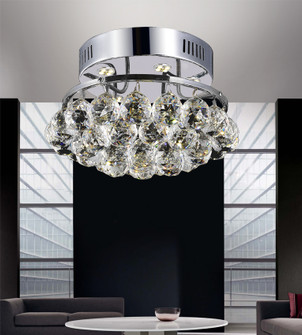 Queen Three Light Flush Mount in Chrome (401|8038C12C-R)