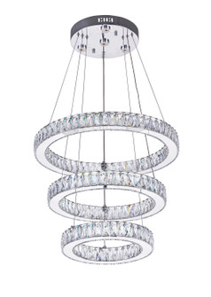 Florence LED Chandelier in Chrome (401|5635P20ST-3R (Clear))