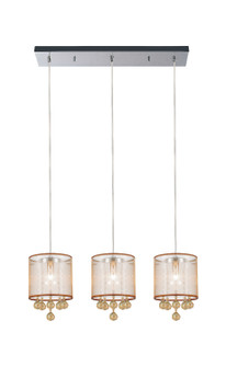 Radiant Three Light Pendant in Chrome (401|5062P24C-3 (Chp + G))