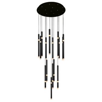 Flute LED Chandelier in Black (401|1262P24-16-101)