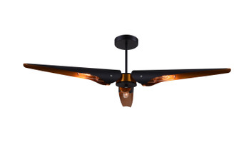 Amar Three Light Chandelier in Matte Black (401|1019P39-3-143)