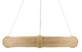 Portmeirion Eight Light Chandelier in Satin Black/Abaca Rope (142|9000-0804)