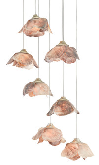 Catrice Seven Light Pendant in Painted Silver/Contemporary Silver Leaf/Natural Shell (142|9000-0676)
