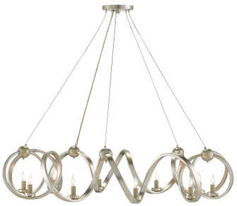 Ringmaster Collection Ten Light Chandelier in Contemporary Silver Leaf (142|9000-0059)