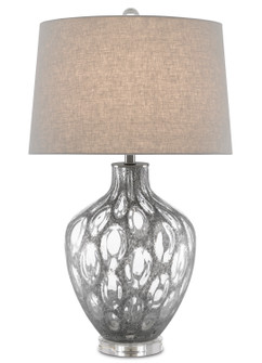 Samara One Light Table Lamp in Textured Dark Gray/Clear/Antique Nickel (142|6000-0644)