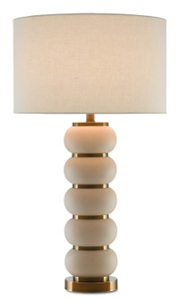 Luko One Light Table Lamp in White Mud/Antique Brass (142|6000-0276)