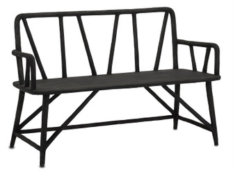 Arboria Bench in Distressed Black/Faux Bois (142|2000-0003)