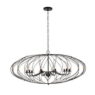 Zucca Ten Light Chandelier in English Bronze / Antique Gold (60|ZUC-A9039-EB-GA)