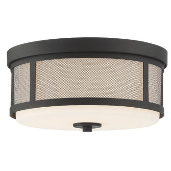 Trevor Two Light Flush Mount in Black Forged (60|TRV-A3802-BF)