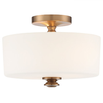 Travis Two Light Semi Flush Mount in Vibrant Gold (60|TRA-A3302-VG)