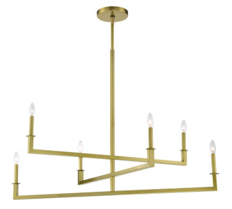 Dante Six Light Chandelier in Aged Brass (60|DNT-6046-AG)