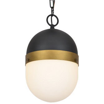 Capsule One Light Outdoor Pendant in Matte Black / Textured Gold (60|CAP-8507-MK-TG)
