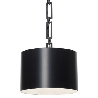 Alston One Light Chandelier in Matte Black / White (60|8683-MK-WH)