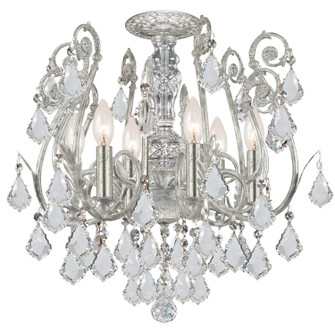 Regis Six Light Chandelier in Olde Silver (60|5115-OS-CL-SAQ)