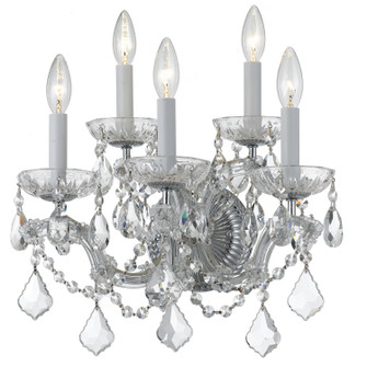 Maria Theresa Five Light Wall Sconce in Polished Chrome (60|4404-CH-CL-SAQ)